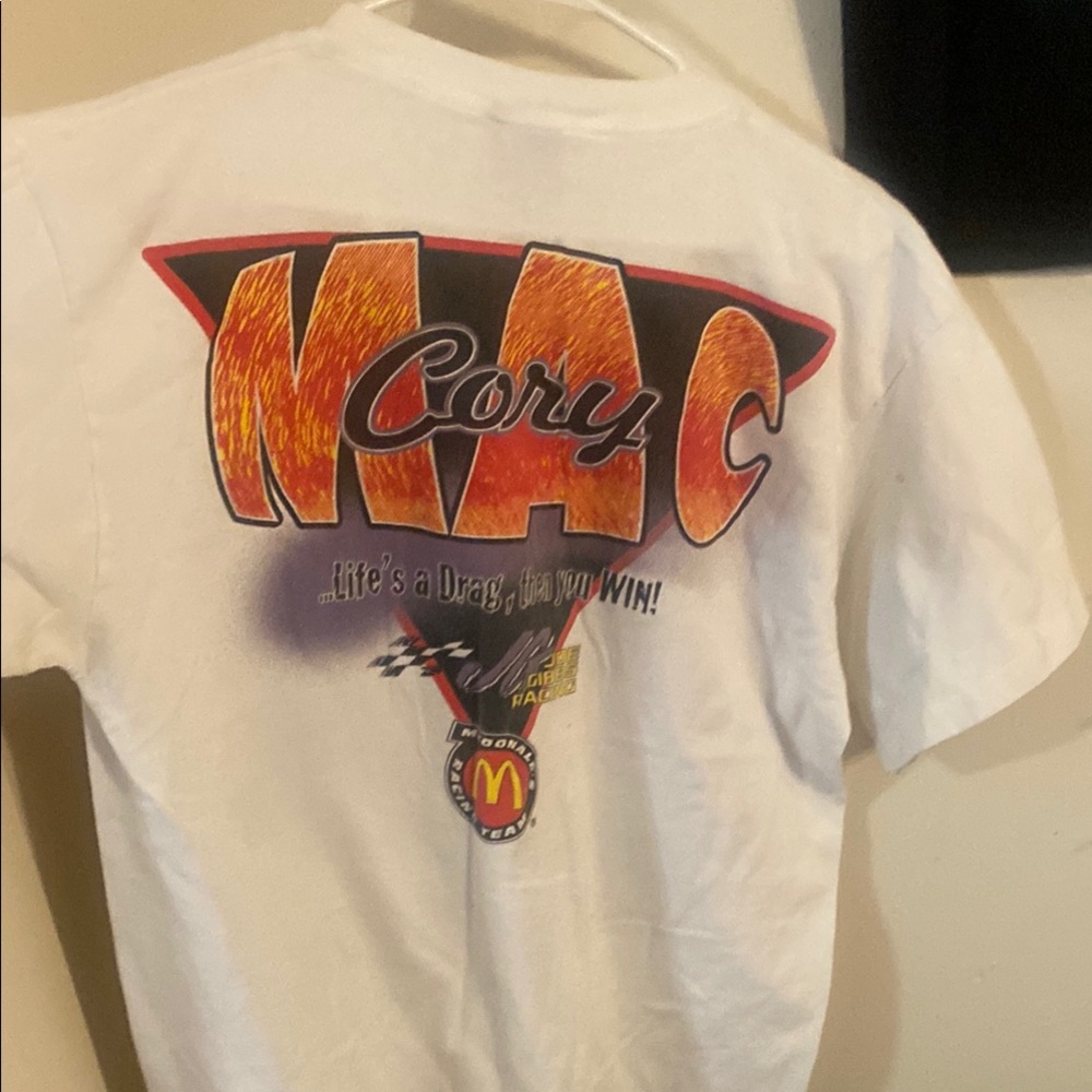 White MAC Racing Graphic Tee